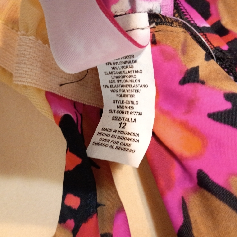 Rose Marie Reid - Floral One-Piece Swimsuit - Size 12 - Picture 7 of 9